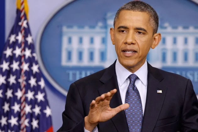 President Obama Speaks On The Economy In The White House Briefing Room
