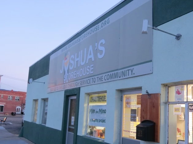 Joshua's Storehouse at night