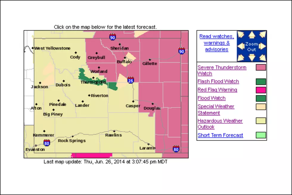 Severe Thunderstorm Watch Posted For Much of Wyoming
